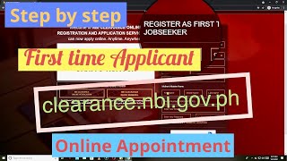 NBI Online Appointment  How to get NBI Online application First time Jobseeker step by step [upl. by Felita286]