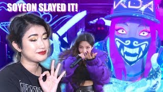 KDA  POPSTARS ft Madison Beer GIDLE Jaira Burns REIACTION this song is bomb [upl. by Neyu]