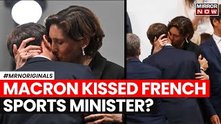 Paris Olympics 2024  Macrons Kiss with Sports Minister Sparks Controversy  Viral Video [upl. by Riada133]