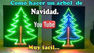 Como hacer un arbol de navidad con diodos leds  Muy facil [upl. by Inavoy98]