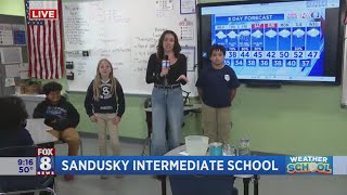 Fox 8 Weather School visits Sandusky Intermediate School [upl. by Nedyarb]