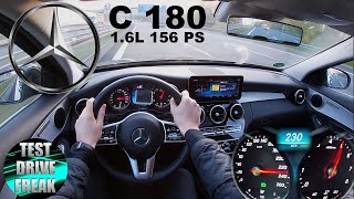 2020 Mercedes Benz CClass C 180 156 PS TOP SPEED AUTOBAHN DRIVE POV [upl. by Celia]