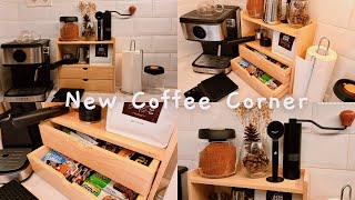 Organize with me new coffee corner  Peralatan kopi di rumah [upl. by Atnahsal]