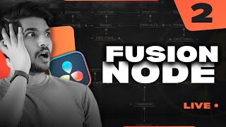 DaVinci Resolve FUSION NODES  Types Use amp Importance  Live In Hindi [upl. by Mcgruter]