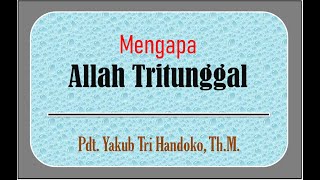 Mengapa Allah Tritunggal  Pdt Yakub Tri Handoko ThM [upl. by Soinotna255]