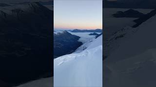 Dans limmensité blanche lever de soleil depuis la Tête Nord des Fours massif du Mont Blanc [upl. by Allets559]