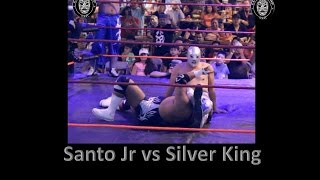 SANTO JR vs SILVER KING en Lucha Libre VIP [upl. by Winchell]