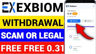 Exbiom Withdrawal Bitcoin Free Earning Tips  Exbiom Withdrawal Real or Fake  Exbiom Withdrawal [upl. by Salohci26]