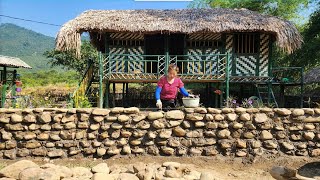 Building Stone Fences  Flood Prevention  Daily Farm Thao [upl. by Arretnahs414]