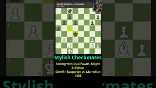 Most Stylish CheckmatesGenrikh Kasparian vs Manvelian 1939 The Dual pawn checkmate  Breathtaking [upl. by Goldshell900]