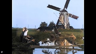 4k 50 fps colorized 18961899 Scenes of daily life The Netherlands and Berlin [upl. by Inalaehak469]