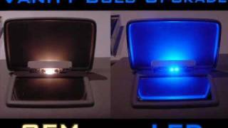 LEDbulbz Chrysler 300c300How to install BLUE Visorvanity LED bulbs video [upl. by Araas]