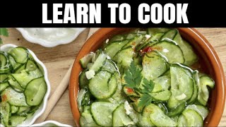 Easy Cucumber Salad Recipe [upl. by Akilak]