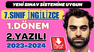 7 SINIF İNGİLİZCE 1 DÖNEM 2 YAZILI SORULARI  YENİ SINAV SİSTEMİ  20232024 [upl. by Namwob]