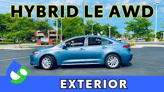 EXTERIOR REVIEW 2023 Corolla Hybrid LE AWD by Toyota [upl. by Metzgar]