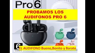 Probamos los audífonos PRO6 smartphone audifonos tecnologia viralvideo [upl. by Ihculo149]