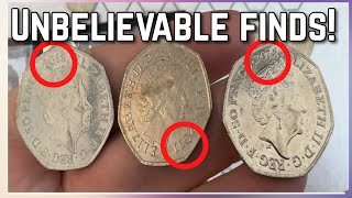 Unbelievable Finds for Lady M Rare 50p Coins Found Hunting [upl. by Eseer]