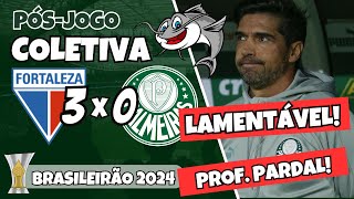 VEXAME PÓSJOGO  FORTALEZA 3X0 PALMEIRAS  BRASILEIRÃO 2024  COLETIVA ABEL FERREIRA  AO VIVO [upl. by Philo]