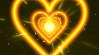 Yellow Heart Background 💛 Love Hearts Background Video Effects 💛 Motion Graphics Hearts Background [upl. by Eletnahc]