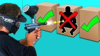 DONT Shoot the Person in the Mystery Box Challenge Paintball Edition [upl. by Trillby]