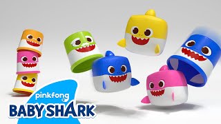 Find the Shark Family in the cups  WowWee Toys  Pinkfong Baby Shark [upl. by Danae836]