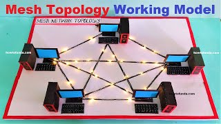 mesh topology computer networking working model for science project exhibition  diy  howtofunda [upl. by Enomis]