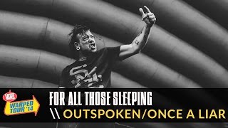 For All Those Sleeping  OutspokenOnce A Liar Live 2014 Vans Warped Tour [upl. by Trepur899]