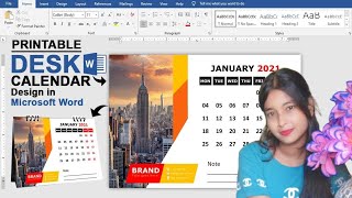 How to make calendar design in Ms word  Calendar design in Ms word  msword [upl. by Oirretno]