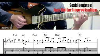 Stablemateschords progression Jazz Guitar Improvisation [upl. by Ahseket]