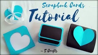 Scrapbook card Tutorial ✂️  S Crafts  Handmade scrapbook making  scrapbook Gift ideas  easy [upl. by Eceryt]