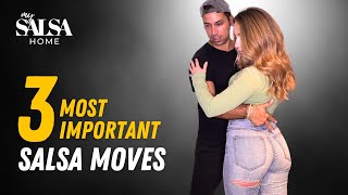 3 Most Important Salsa Moves You Must Know  Salsa Tutorial for Beginners [upl. by Ynnal]