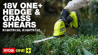 RYOBI 18V ONE Hedge amp Grass Shears R18HTR130 R18HTR132 in action [upl. by Assiram560]