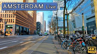 4K Tour of the Amsterdam South Side  De Pijp to Zuidas  HDR  Spring 2022 [upl. by Yllut507]