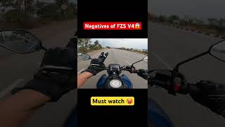 Negatives of FZSV4 🥵  Problems in Yamaha FZSV4😳  yamaha fzsv4 viralvideo [upl. by Aileen]