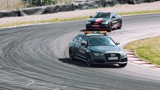 Audi RS5 TDI concept vs Audi RS6  Sturup Raceway [upl. by Acemahs]