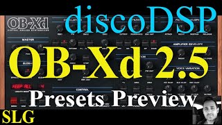 discoDSP  OBXd Update 25  Presets Preview [upl. by Sneve985]