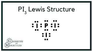 PI3 Phosphorus Triiodide Lewis Structure  How to Draw the Lewis Structure for PI3 [upl. by Ponce]