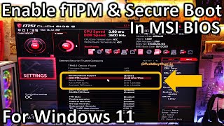 How to enable TPM 20 and Secure Boot for Windows 11 on MSI AMD Ryzen Motherboards [upl. by Aylatan830]