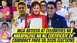 Celebrities na Nakapagfile na ng Certificate of Candidacy para sa 2025 Elections [upl. by Quillon]