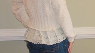 DIY Sweater Refashioning Easy Sewing Project [upl. by Bashemath175]