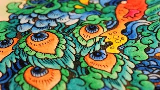 Kerby Rosanes  Doodle Invasion  How to color with Derwent Inktense  Part 2 [upl. by Htenay]