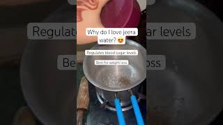 Jeera water 💕 jeerawater weightlossmotivation healthyroutine ytshortvideo [upl. by Ahsirek]