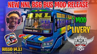 New Nnl Bs6 Bus Mod Tamil  Bus Simulator Indonesia  Nnl Bus Livery In Bussid nnl bus mod [upl. by Arsi]