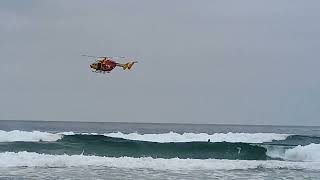 Helicopter surf rescue at Broulee NSW Australia [upl. by Dahsra189]