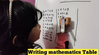 Writing mathematics Table on white board kids video Little Aanvi Mittal vlogs [upl. by Hoxsie]