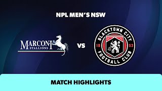 NPL Mens NSW Round 29 Highlights – Marconi v Blacktown City [upl. by Tonie]