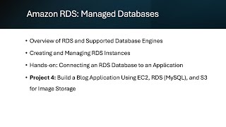 Chapter 16 Amazon RDS Managed Databases 2024 [upl. by Evante]