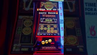 🤯10cent Denom got Huge win🤯youtubeshorts shortsvideo casino aussiepokiewins casino shorts [upl. by Corvese324]