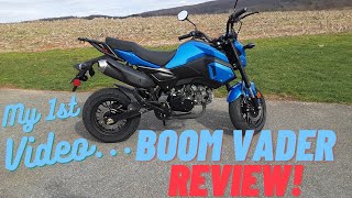 Boom Vader Review  2k Miles My 125cc Grom Clone Motorcycle [upl. by Ynehpets841]