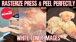 How To Rasterize The Perfect White Toner Images  Get the best Tshirt Prints with the iColor 650 [upl. by Yrrot]